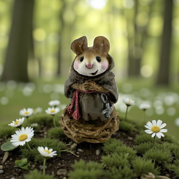 Wee Forest Folk "Friar Tuck" Robin Hood 1990 AP RH-3 Retired Figurine - Picture 1 of 9